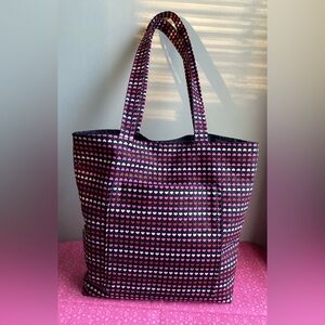 Valentine Hearts Handmade Fabric Tote Bag